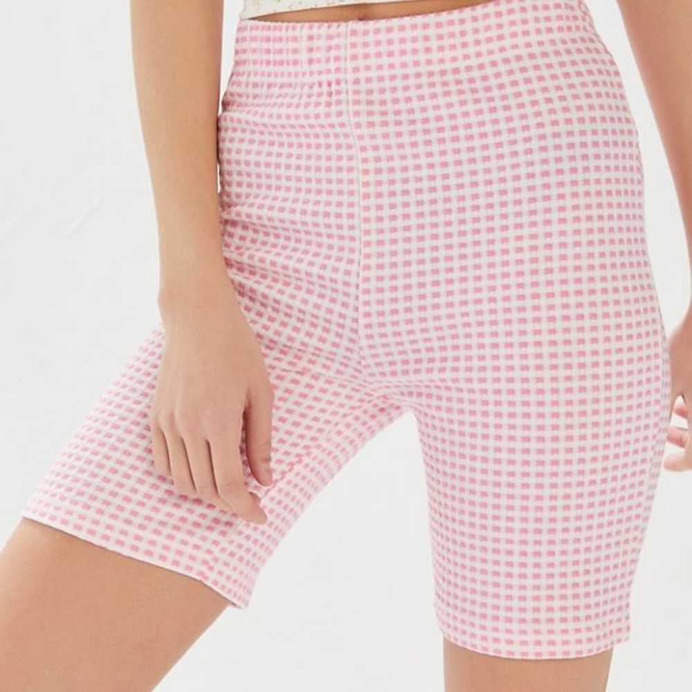 Urban Outfitter Kimmy Gingham High-Rise Bike Short